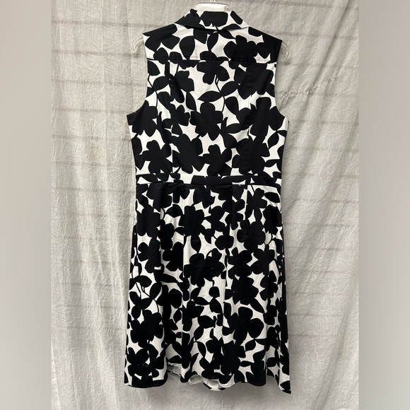 Donna Karan Monochrome Floral Midi Dress - Picture 8 of 12
